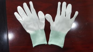 Găng tay phủ PU ngón trắng